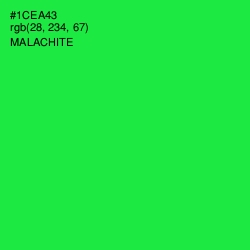 #1CEA43 - Malachite Color Image