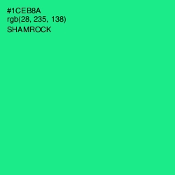 #1CEB8A - Shamrock Color Image