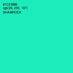 #1CEBBB - Shamrock Color Image