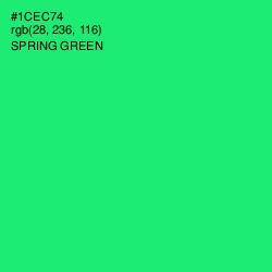 #1CEC74 - Spring Green Color Image