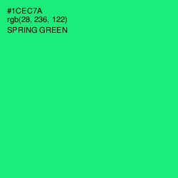 #1CEC7A - Spring Green Color Image