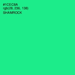 #1CEC8A - Shamrock Color Image