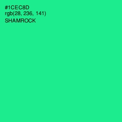 #1CEC8D - Shamrock Color Image