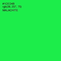 #1CED4B - Malachite Color Image