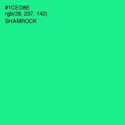#1CED8E - Shamrock Color Image