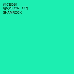 #1CEDB1 - Shamrock Color Image