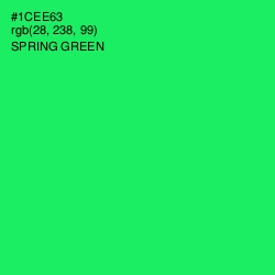 #1CEE63 - Spring Green Color Image