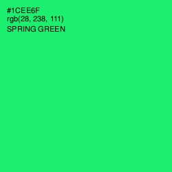 #1CEE6F - Spring Green Color Image