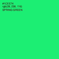 #1CEE74 - Spring Green Color Image