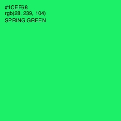 #1CEF68 - Spring Green Color Image