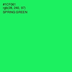 #1CF061 - Spring Green Color Image