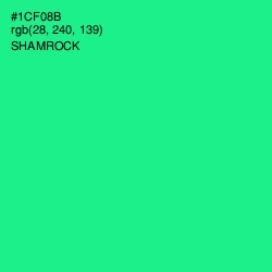 #1CF08B - Shamrock Color Image
