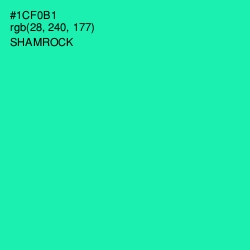 #1CF0B1 - Shamrock Color Image