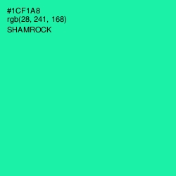 #1CF1A8 - Shamrock Color Image