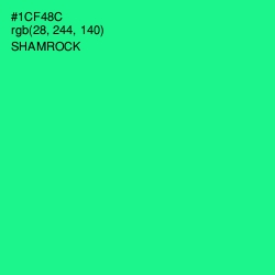 #1CF48C - Shamrock Color Image
