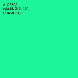 #1CF59A - Shamrock Color Image