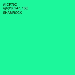 #1CF79C - Shamrock Color Image