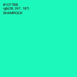 #1CF7BB - Shamrock Color Image