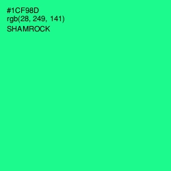 #1CF98D - Shamrock Color Image