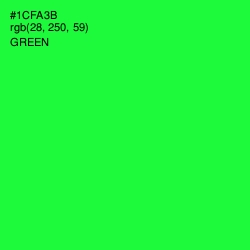 #1CFA3B - Green Color Image