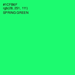 #1CFB6F - Spring Green Color Image