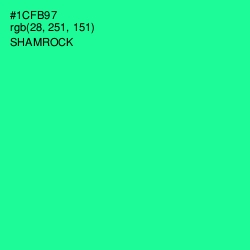 #1CFB97 - Shamrock Color Image