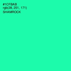 #1CFBAB - Shamrock Color Image