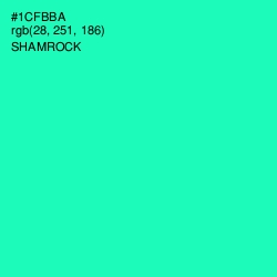 #1CFBBA - Shamrock Color Image