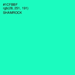 #1CFBBF - Shamrock Color Image