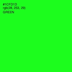 #1CFD1D - Green Color Image