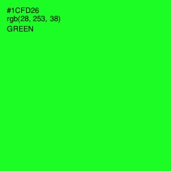 #1CFD26 - Green Color Image