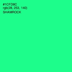 #1CFD8C - Shamrock Color Image