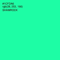 #1CFDA6 - Shamrock Color Image