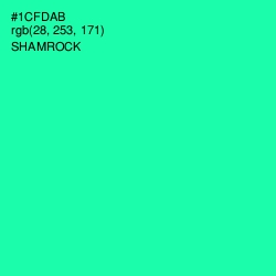 #1CFDAB - Shamrock Color Image
