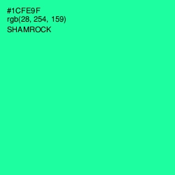 #1CFE9F - Shamrock Color Image