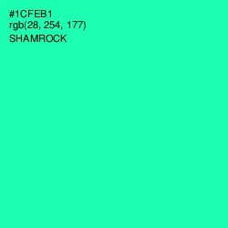 #1CFEB1 - Shamrock Color Image