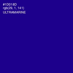 #1D018D - Ultramarine Color Image