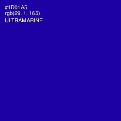 #1D01A5 - Ultramarine Color Image