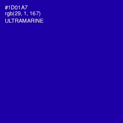 #1D01A7 - Ultramarine Color Image