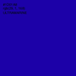 #1D01A8 - Ultramarine Color Image