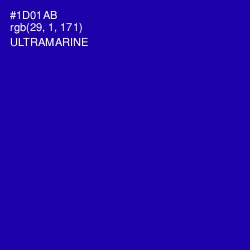 #1D01AB - Ultramarine Color Image
