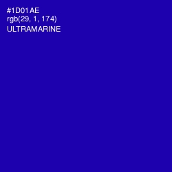 #1D01AE - Ultramarine Color Image