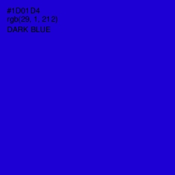 #1D01D4 - Dark Blue Color Image