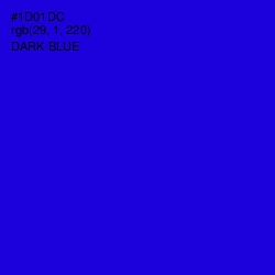 #1D01DC - Dark Blue Color Image