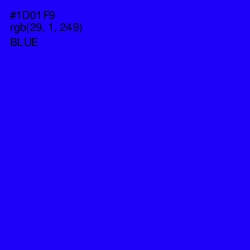 #1D01F9 - Blue Color Image