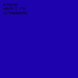 #1D02AE - Ultramarine Color Image