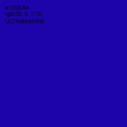 #1D03AA - Ultramarine Color Image