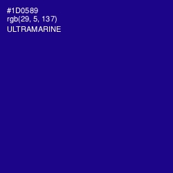 #1D0589 - Ultramarine Color Image