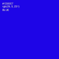 #1D05E7 - Blue Color Image