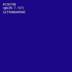 #1D0789 - Ultramarine Color Image